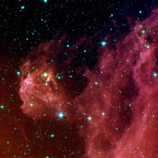 This image from NASA's Spitzer Space Telescope shows infant stars 