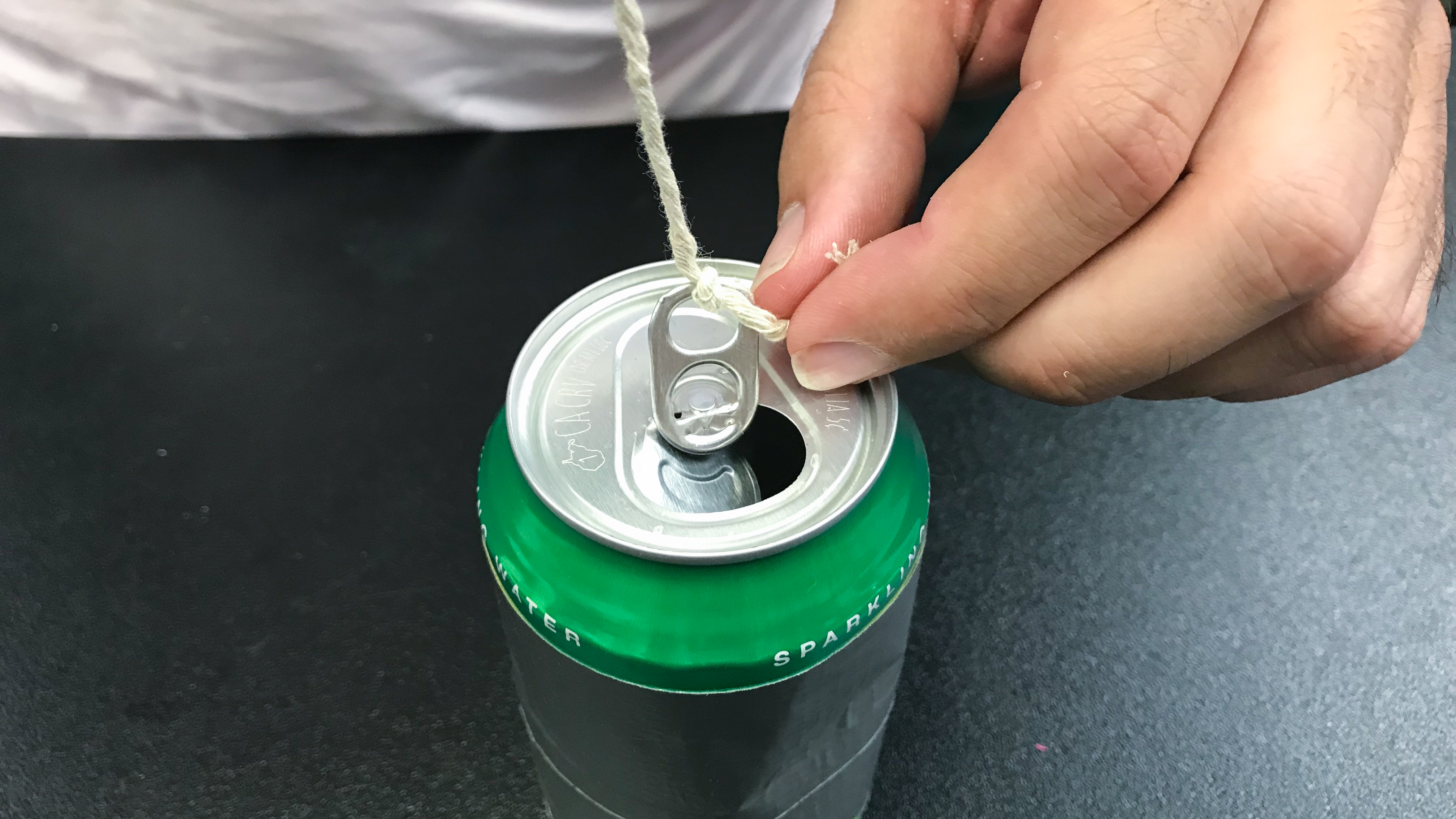 Push-Top Oversized Soda Can Trash Bin