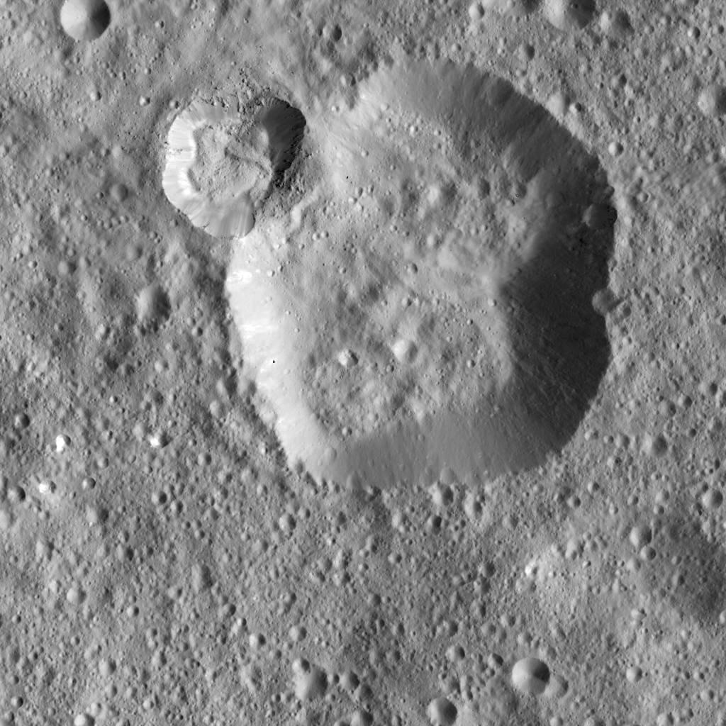 Pair of unnamed craters